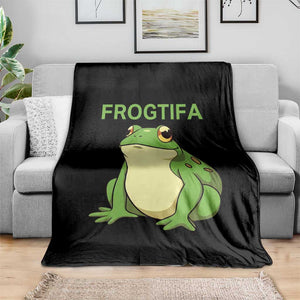 Funny Frogtifa Throw Blanket Resist Frog Protest Against Fascism TS02 Print Your Wear