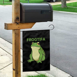 Funny Frogtifa Garden Flag Resist Frog Protest Against Fascism - Print Your Wear