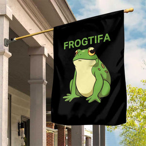 Funny Frogtifa Garden Flag Resist Frog Protest Against Fascism - Print Your Wear