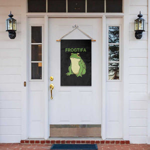 Funny Frogtifa Garden Flag Resist Frog Protest Against Fascism - Print Your Wear