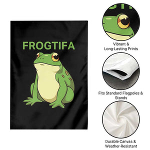 Funny Frogtifa Garden Flag Resist Frog Protest Against Fascism - Print Your Wear