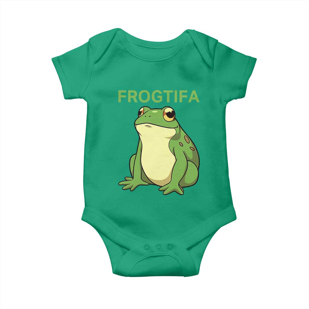 Funny Frogtifa Baby Onesie Resist Frog Protest Against Fascism TS02 Irish Green Print Your Wear