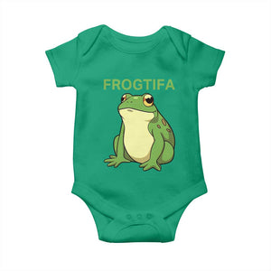 Funny Frogtifa Baby Onesie Resist Frog Protest Against Fascism TS02 Irish Green Print Your Wear