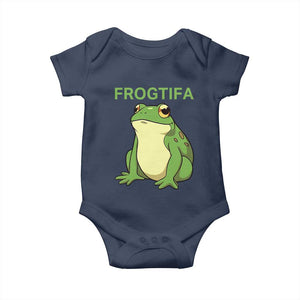 Funny Frogtifa Baby Onesie Resist Frog Protest Against Fascism TS02 Navy Print Your Wear
