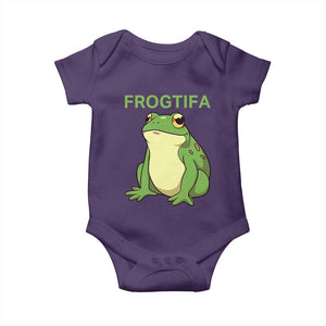 Funny Frogtifa Baby Onesie Resist Frog Protest Against Fascism TS02 Purple Print Your Wear