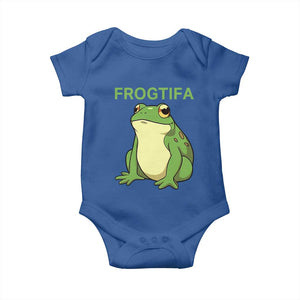 Funny Frogtifa Baby Onesie Resist Frog Protest Against Fascism TS02 Royal Blue Print Your Wear