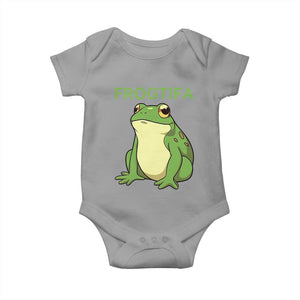 Funny Frogtifa Baby Onesie Resist Frog Protest Against Fascism TS02 Sport Gray Print Your Wear