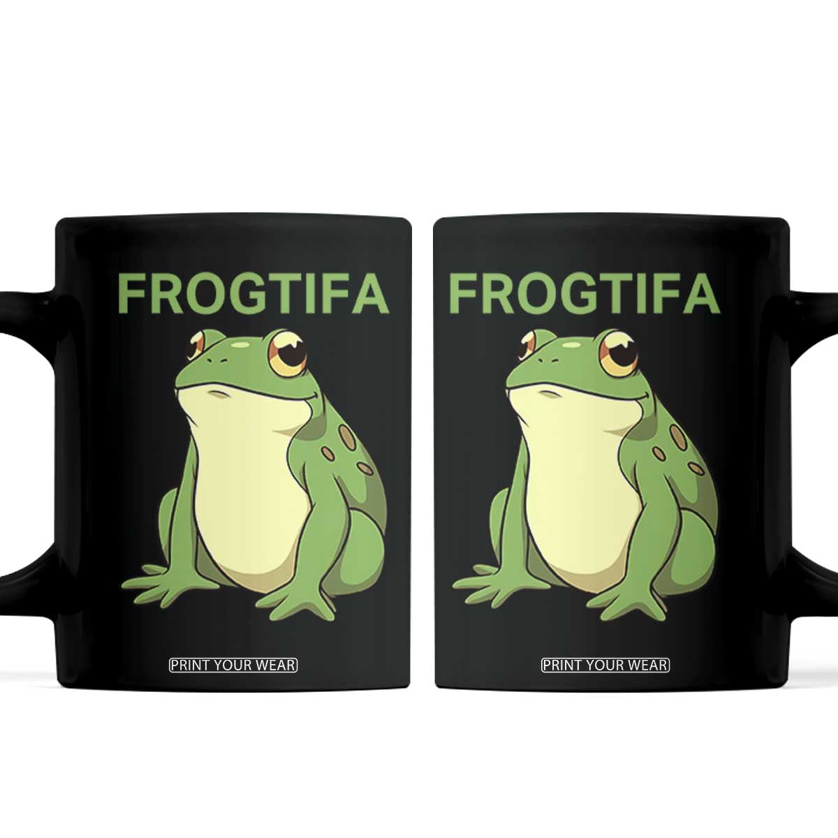 Funny Frogtifa Coffee Mug Resist Frog Protest Against Fascism TS02 Black Print Your Wear