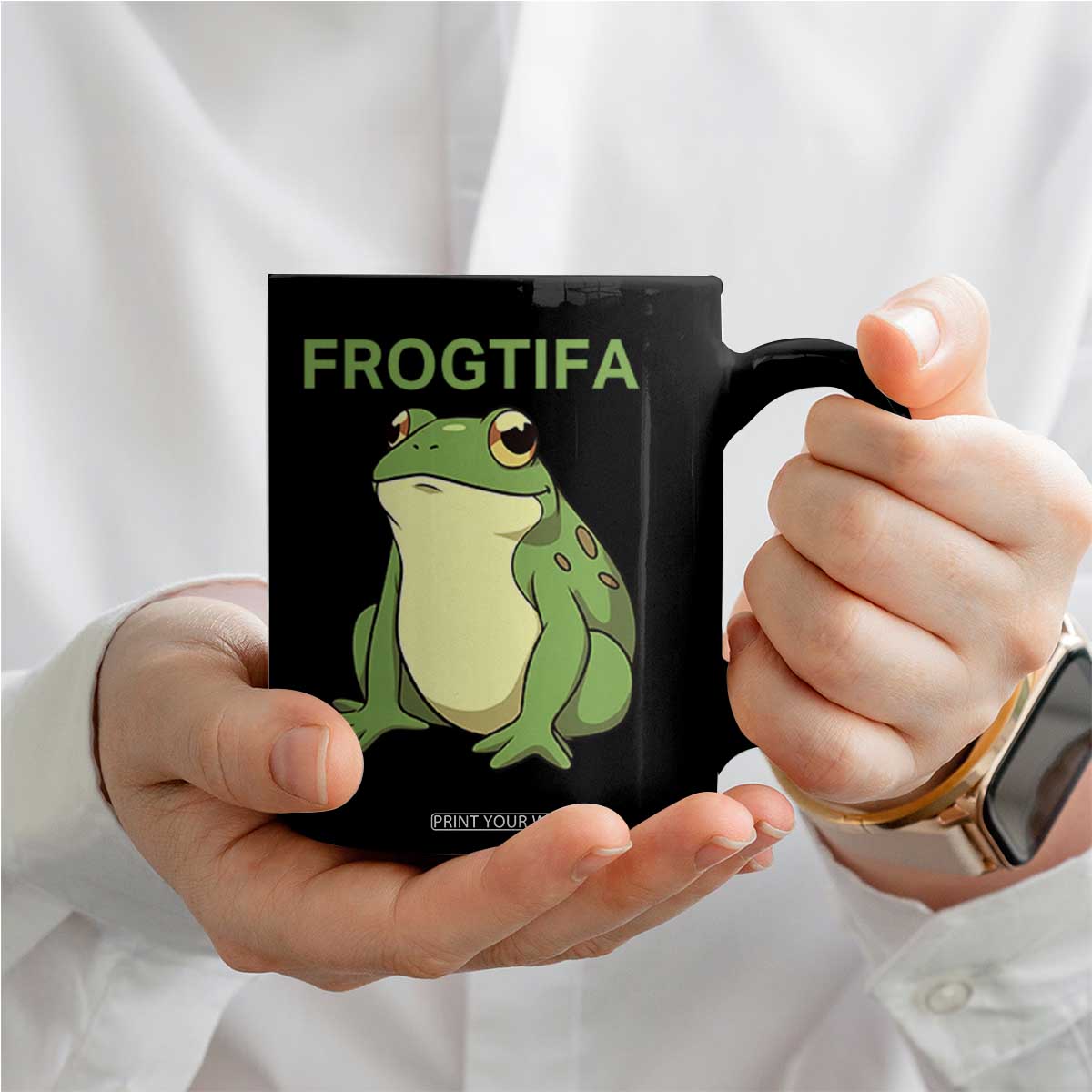 Funny Frogtifa Coffee Mug Resist Frog Protest Against Fascism TS02 Print Your Wear