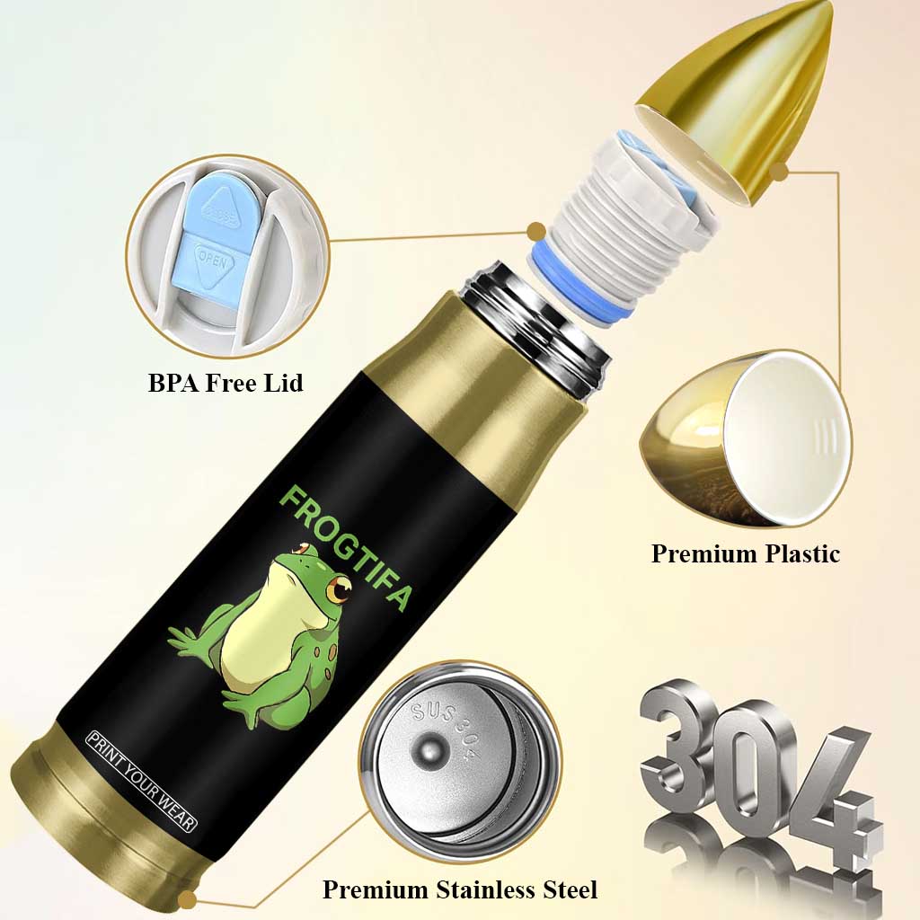 Funny Frogtifa Bullet Tumbler Resist Frog Protest Against Fascism TS02 Print Your Wear