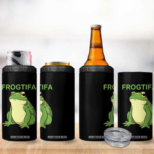 Funny Frogtifa 4 in 1 Can Cooler Tumbler Resist Frog Protest Against Fascism TS02 Print Your Wear