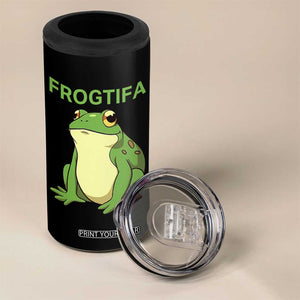 Funny Frogtifa 4 in 1 Can Cooler Tumbler Resist Frog Protest Against Fascism TS02 Print Your Wear