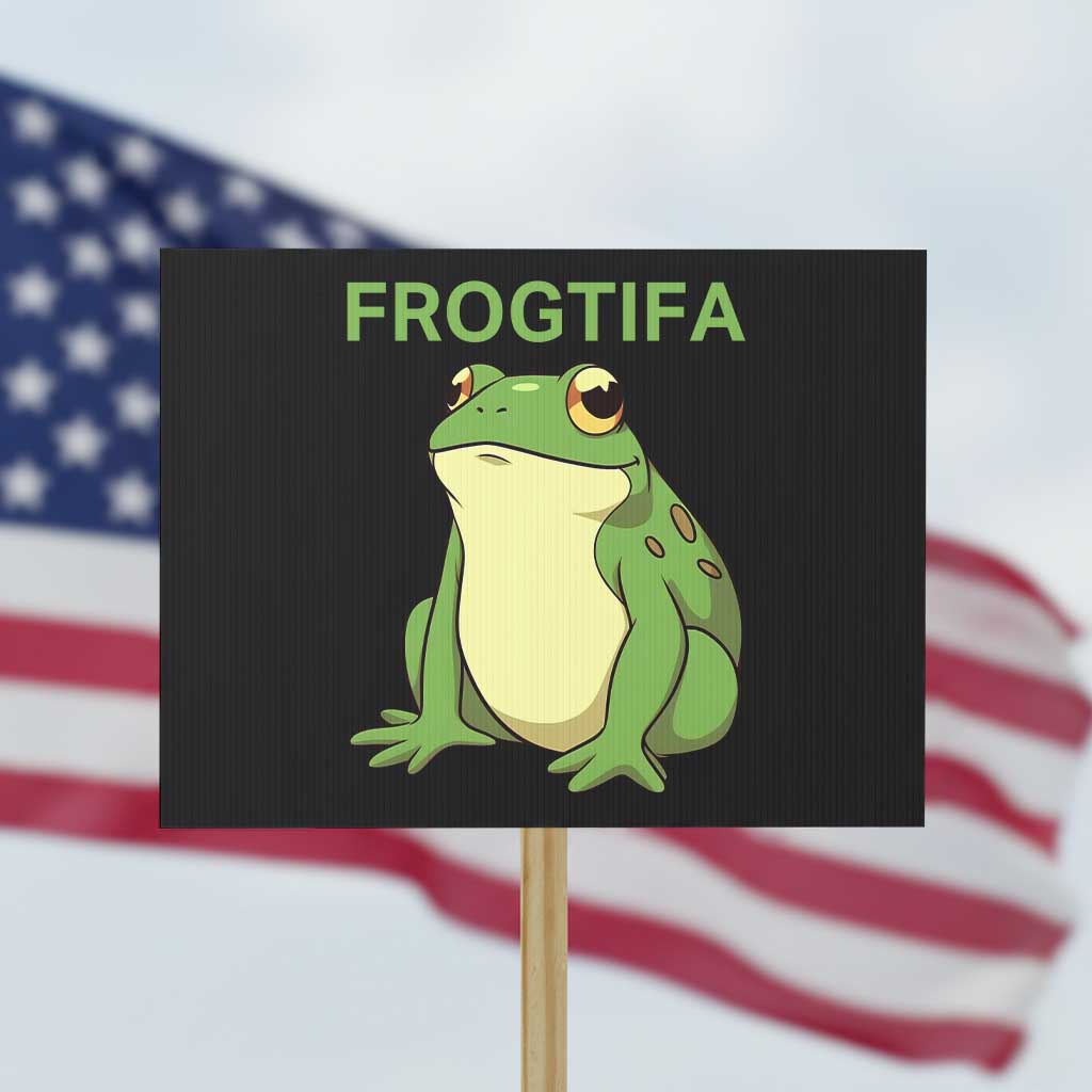 Funny Frogtifa Protest Sign Resist Frog Protest Against Fascism TS02 Horizontal 18