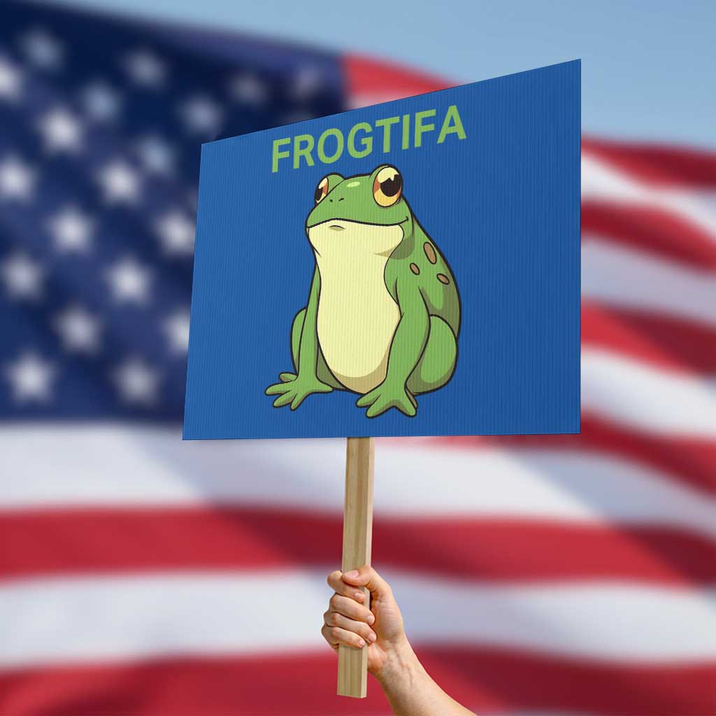 Funny Frogtifa Protest Sign Resist Frog Protest Against Fascism TS02 Horizontal 18