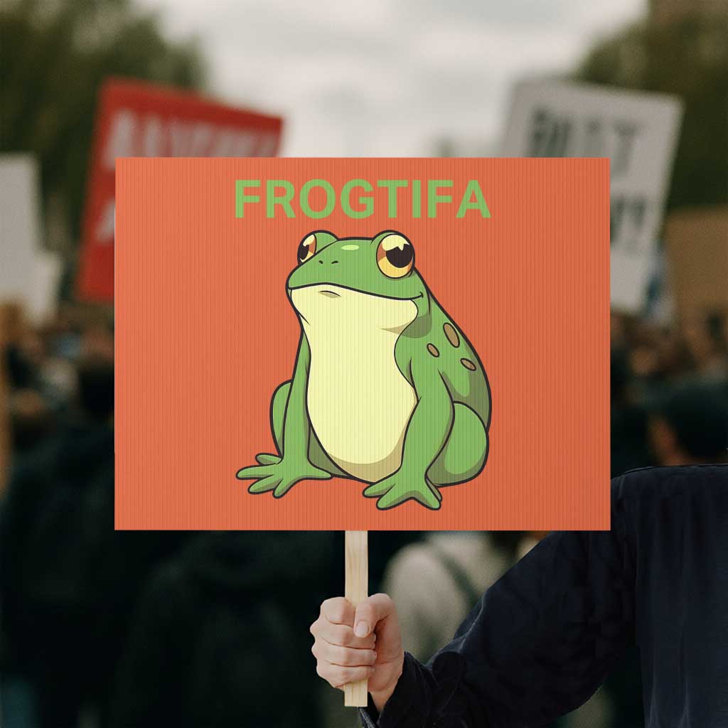 Funny Frogtifa Protest Sign Resist Frog Protest Against Fascism TS02 Horizontal 18