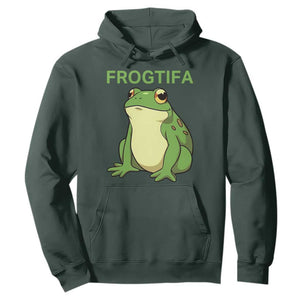 Funny Frogtifa Hoodie Resist Frog Protest Against Fascism TS02 Dark Forest Green Print Your Wear