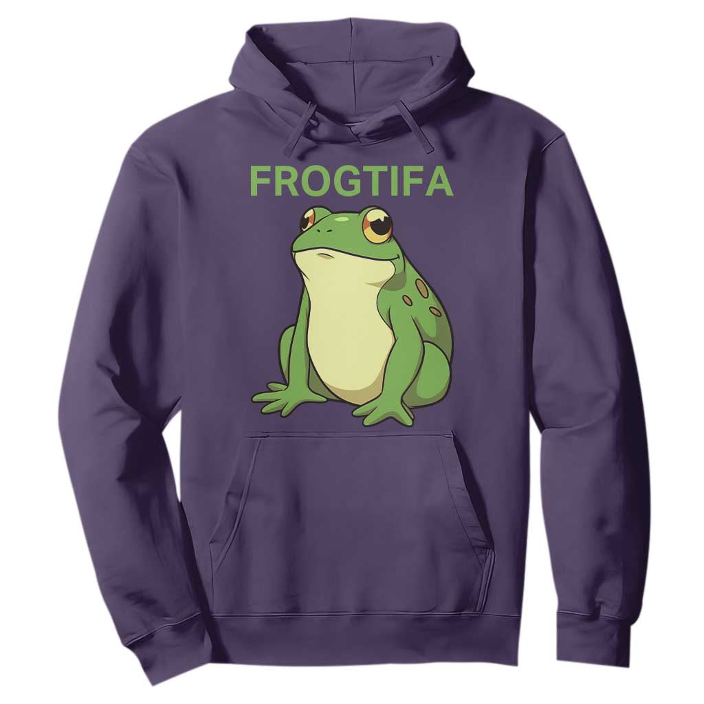 Funny Frogtifa Hoodie Resist Frog Protest Against Fascism TS02 Purple Print Your Wear