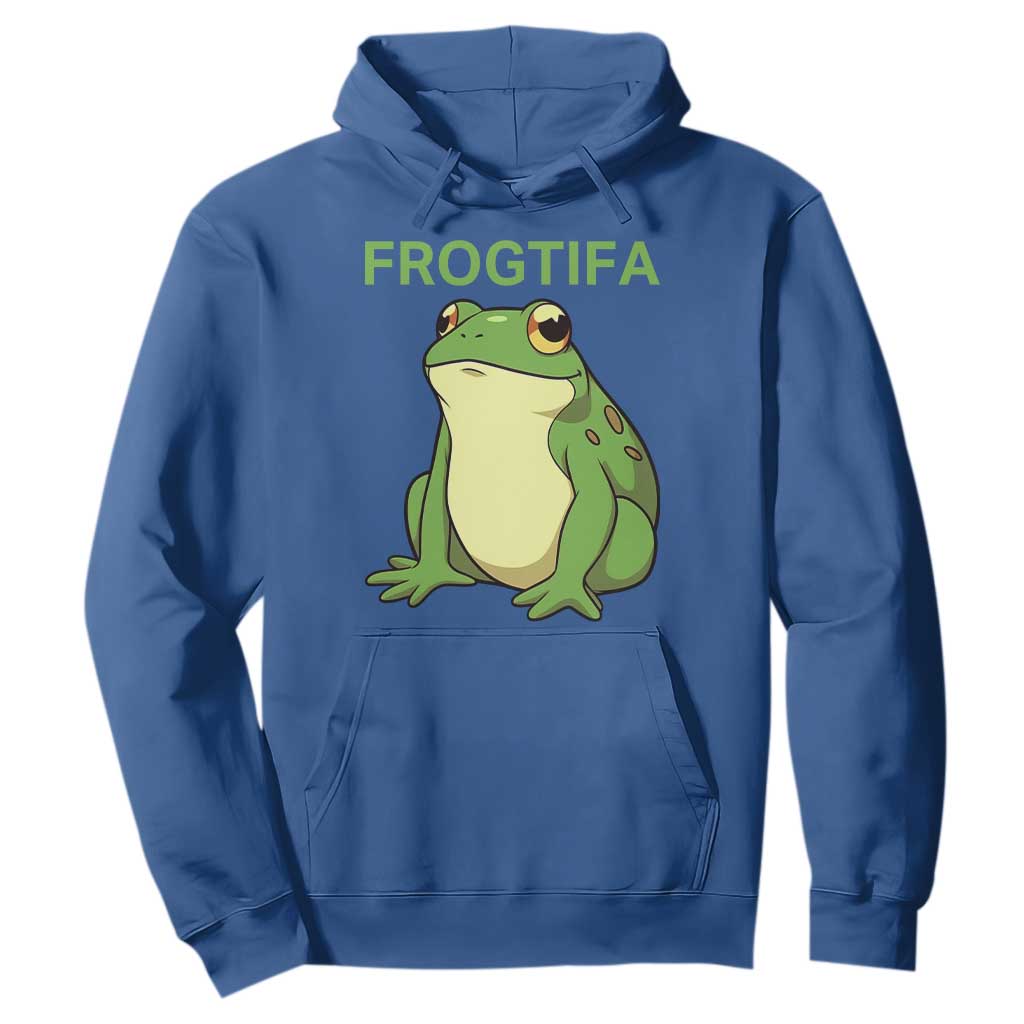 Funny Frogtifa Hoodie Resist Frog Protest Against Fascism TS02 Royal Blue Print Your Wear