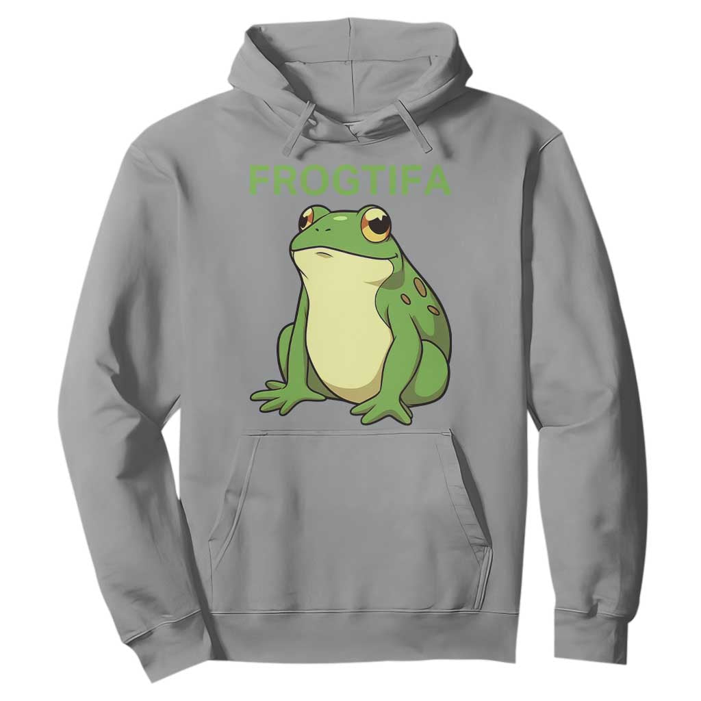 Funny Frogtifa Hoodie Resist Frog Protest Against Fascism TS02 Sport Gray Print Your Wear