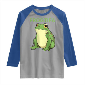 Funny Frogtifa Raglan Shirt Resist Frog Protest Against Fascism TS02 Sport Gray Royal Print Your Wear