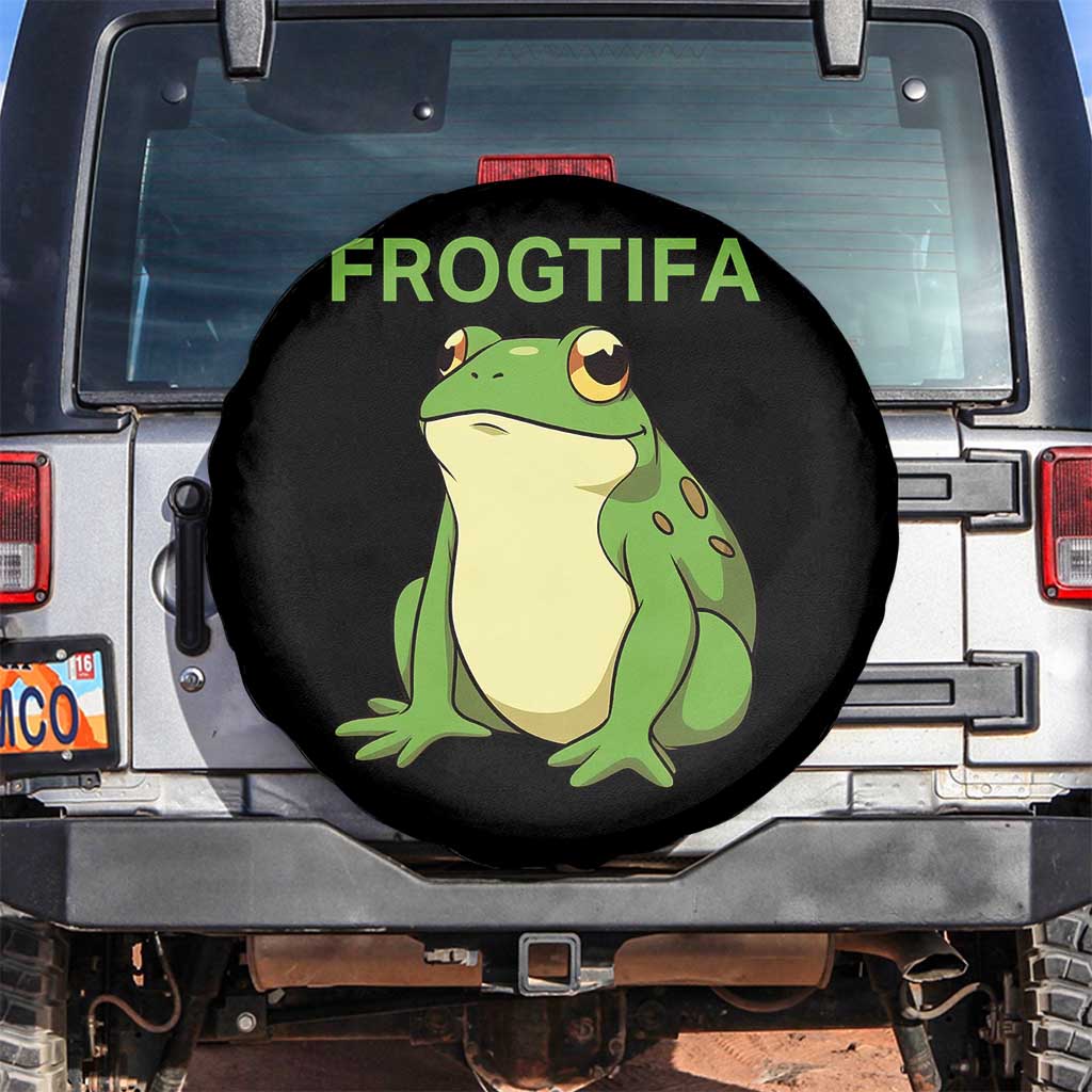 Funny Frogtifa Spare Tire Cover Resist Frog Protest Against Fascism - Print Your Wear