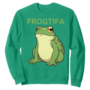 Funny Frogtifa Sweatshirt Resist Frog Protest Against Fascism - Print Your Wear
