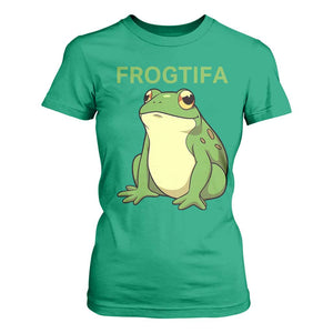 Funny Frogtifa T Shirt For Women Resist Frog Protest Against Fascism - Print Your Wear