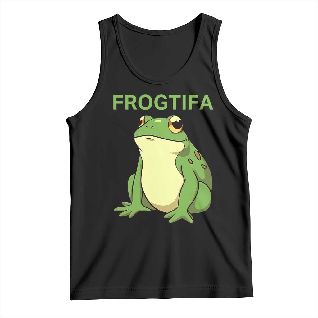 Funny Frogtifa Tank Top Resist Frog Protest Against Fascism TS02 Black Print Your Wear