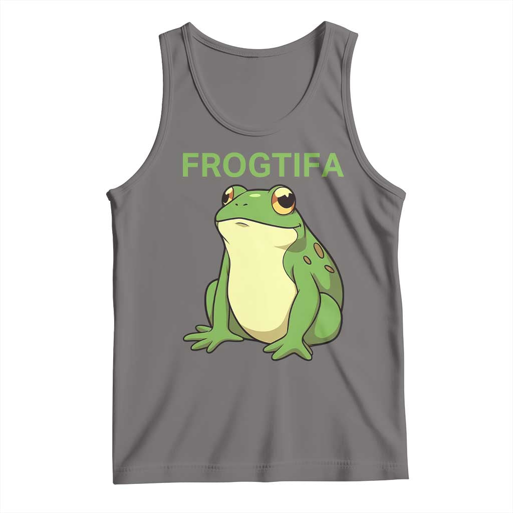 Funny Frogtifa Tank Top Resist Frog Protest Against Fascism TS02 Deep Heather Print Your Wear