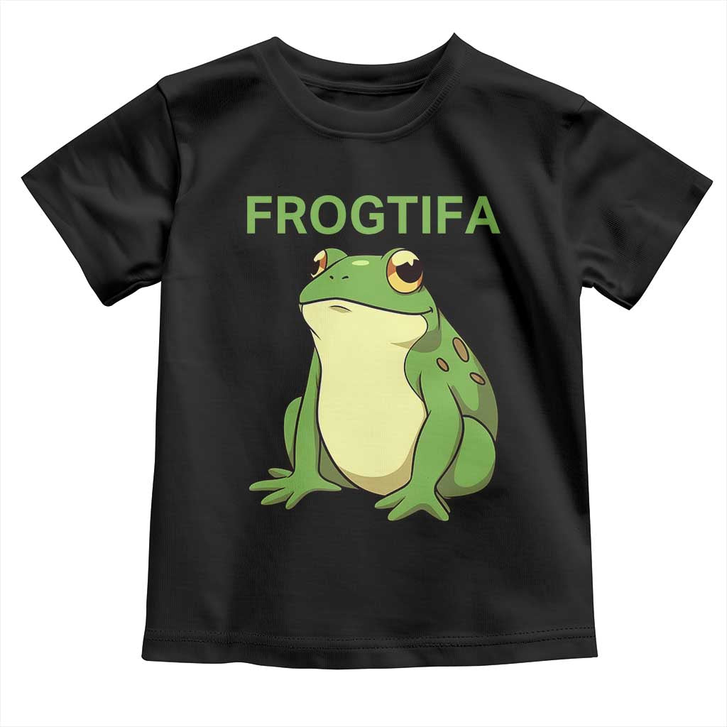 Funny Frogtifa Toddler T Shirt Resist Frog Protest Against Fascism - Print Your Wear