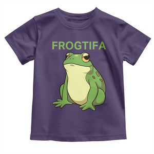 Funny Frogtifa Toddler T Shirt Resist Frog Protest Against Fascism TS02 Purple Print Your Wear