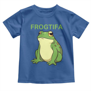 Funny Frogtifa Toddler T Shirt Resist Frog Protest Against Fascism TS02 Royal Blue Print Your Wear