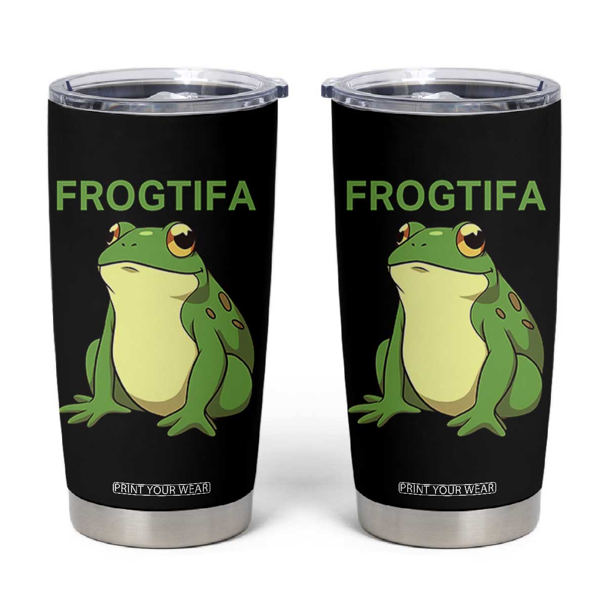 Funny Frogtifa Tumbler Cup Resist Frog Protest Against Fascism TS02 Black Print Your Wear