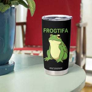 Funny Frogtifa Tumbler Cup Resist Frog Protest Against Fascism TS02 Print Your Wear