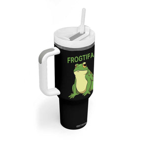 Funny Frogtifa Tumbler With Handle Resist Frog Protest Against Fascism TS02 Print Your Wear