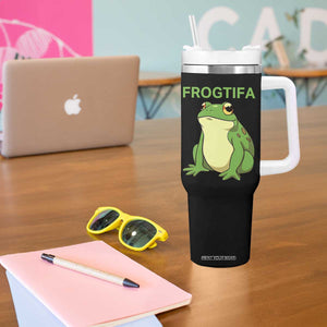 Funny Frogtifa Tumbler With Handle Resist Frog Protest Against Fascism TS02 Print Your Wear