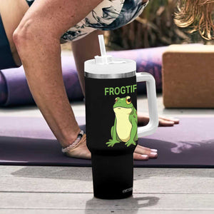 Funny Frogtifa Tumbler With Handle Resist Frog Protest Against Fascism TS02 Print Your Wear