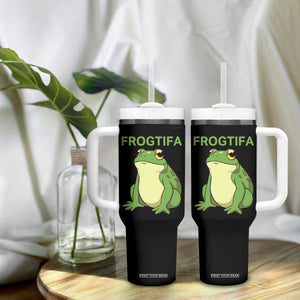 Funny Frogtifa Tumbler With Handle Resist Frog Protest Against Fascism TS02 Print Your Wear