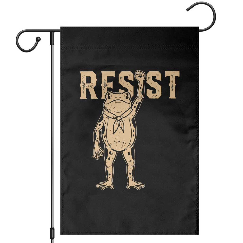 Frog Resist Garden Flag Raised Fist Protest Fighter Retro Graphic - Print Your Wear