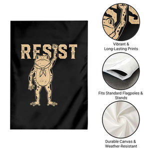 Frog Resist Garden Flag Raised Fist Protest Fighter Retro Graphic - Print Your Wear
