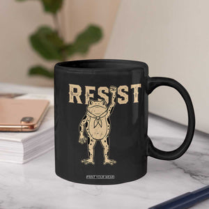 Frog Resist Coffee Mug Raised Fist Protest Fighter Retro Graphic TS02 Print Your Wear