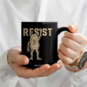 Frog Resist Coffee Mug Raised Fist Protest Fighter Retro Graphic TS02 Print Your Wear