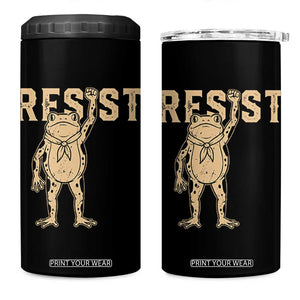 Frog Resist 4 in 1 Can Cooler Tumbler Raised Fist Protest Fighter Retro Graphic TS02 One Size: 16 oz Black Print Your Wear
