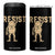 Frog Resist 4 in 1 Can Cooler Tumbler Raised Fist Protest Fighter Retro Graphic TS02 One Size: 16 oz Black Print Your Wear