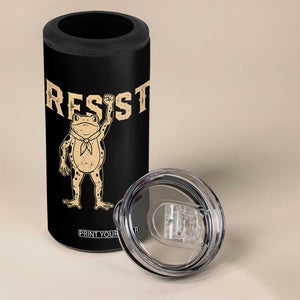 Frog Resist 4 in 1 Can Cooler Tumbler Raised Fist Protest Fighter Retro Graphic TS02 Print Your Wear