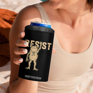 Frog Resist 4 in 1 Can Cooler Tumbler Raised Fist Protest Fighter Retro Graphic TS02 Print Your Wear