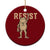 Frog Resist Ceramic Ornament Raised Fist Protest Fighter Retro Graphic - Print Your Wear