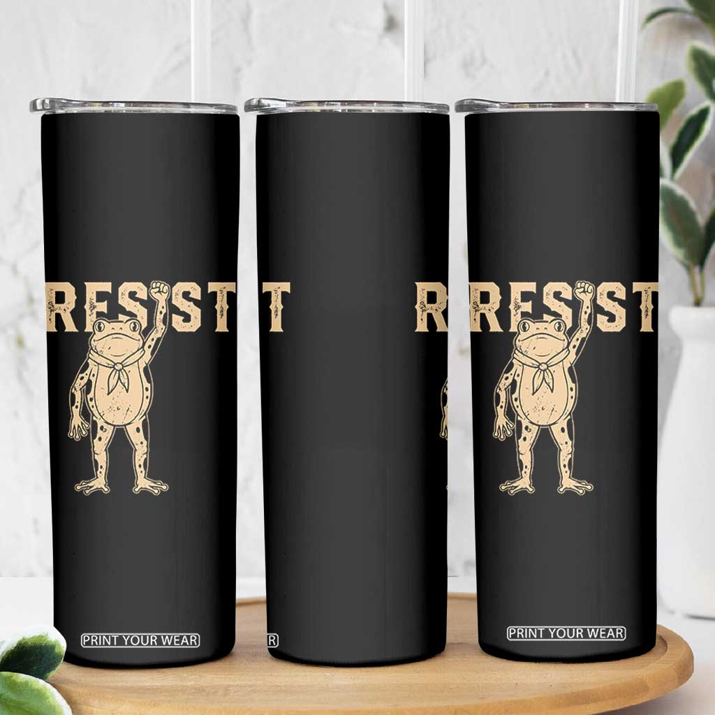 Frog Resist Skinny Tumbler Raised Fist Protest Fighter Retro Graphic TS02 Print Your Wear