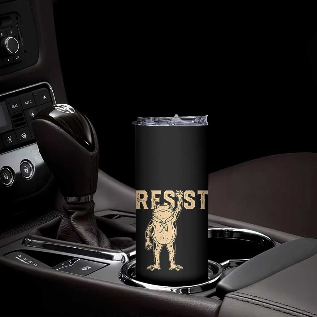 Frog Resist Skinny Tumbler Raised Fist Protest Fighter Retro Graphic TS02 Print Your Wear