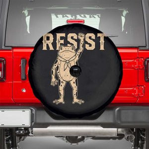 Frog Resist Spare Tire Cover Raised Fist Protest Fighter Retro Graphic TS02 Black Print Your Wear